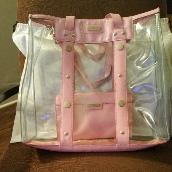 versace clear tote bag